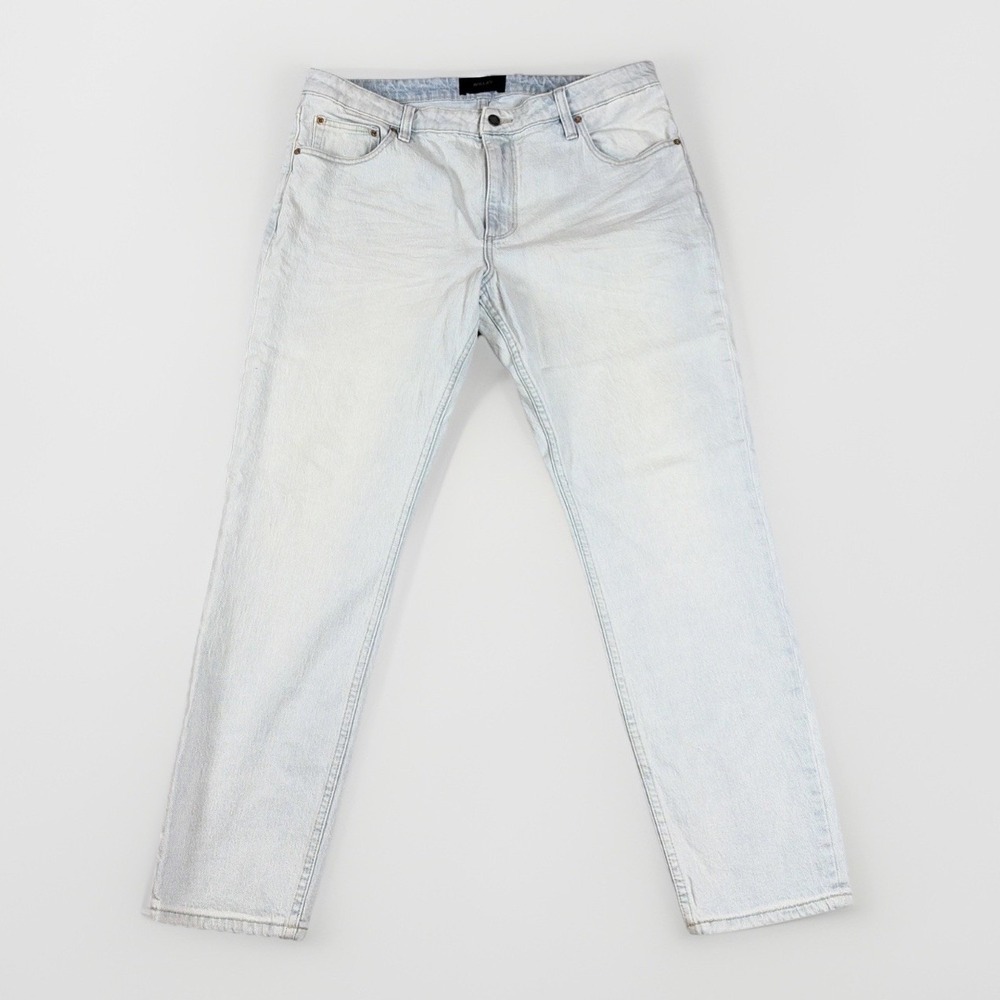 Rolla's Tim Slims Jeans Mens 36x32 Light Wash Blue Slim Fit Denim Pants